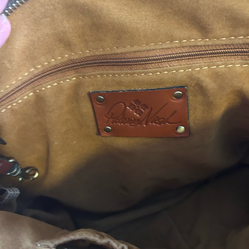 Patricia Nash Brown Shoulder Bag with Artistic Panel - Picture 5 of 8